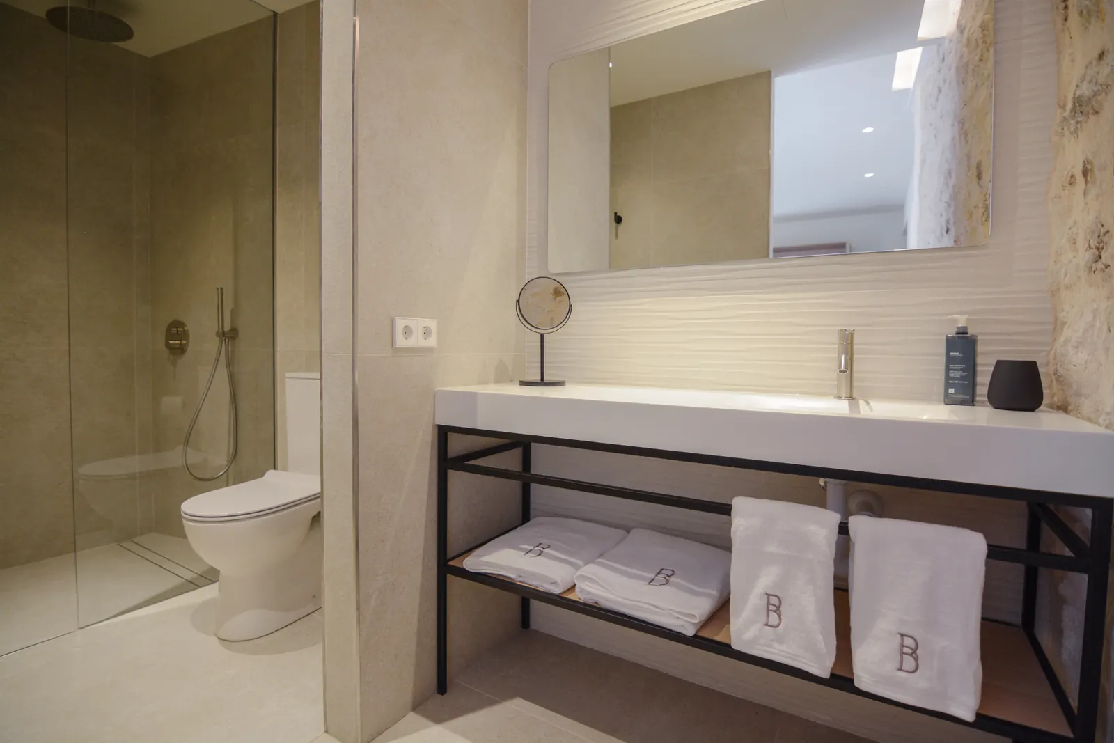 Double Superior Room bathroom with walk-in shower
