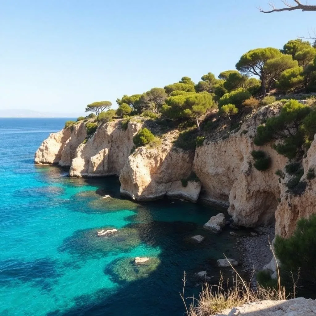 Hidden cove on the Mallorcan coast